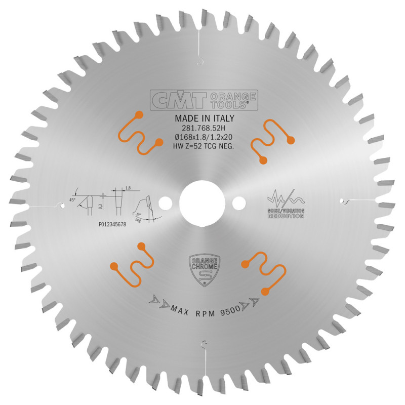 281.768.52H Piła HM D168 K1,8/1,2 F20 Z52 TCG NEG CMT