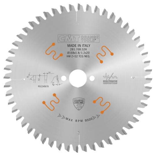 281.768.52H Piła HM D168 K1,8/1,2 F20 Z52 TCG NEG CMT