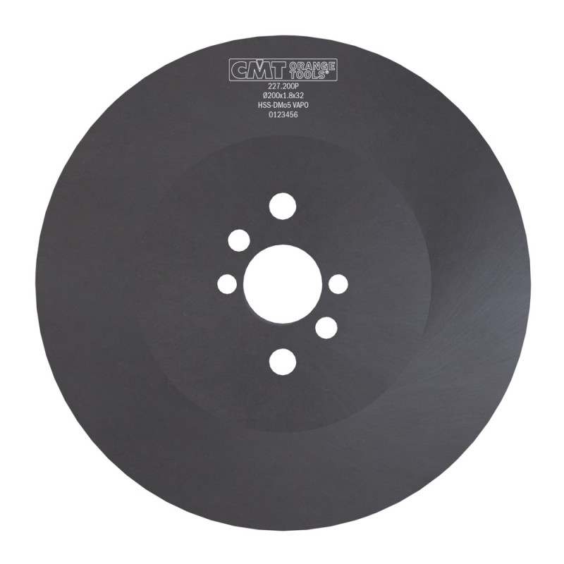 Piła tarcza HSS (nieostrzona) D200 F32 K1,8 Powłoka VAPO PH: 2/8/45 + 2/9/50 + 2/11/63 CMT 227.200P