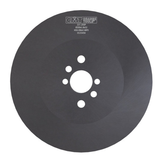 Piła tarcza HSS (nieostrzona) D200 F32 K1,8 Powłoka VAPO PH: 2/8/45 + 2/9/50 + 2/11/63 CMT 227.200P
