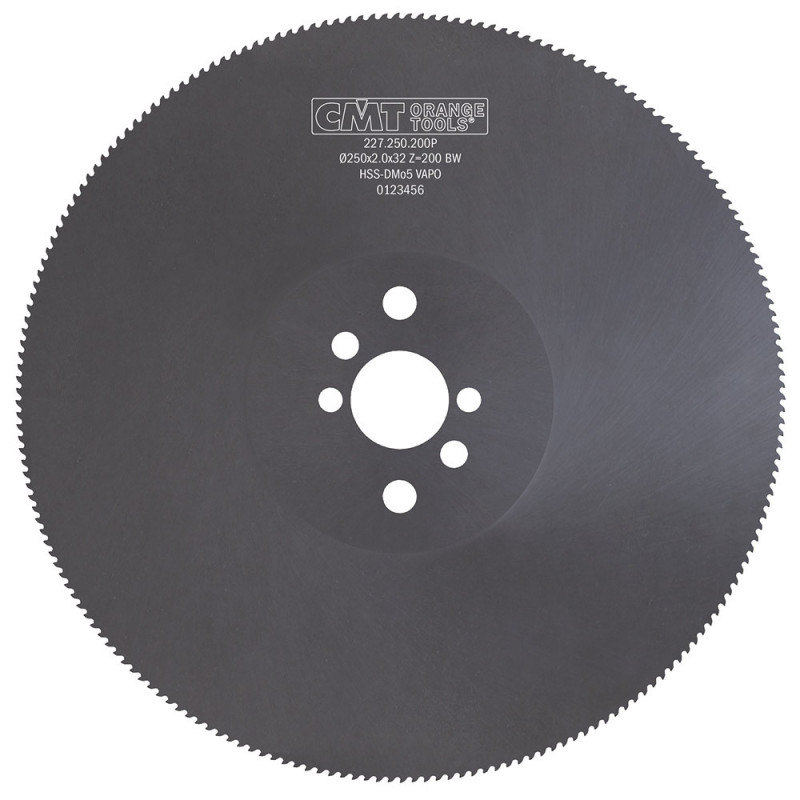 Piła tarcza HSS D250 F32 Z200 K2,0 BW T4 Powłoka VAPO PH: 2/8/45 + 2/9/50 + 2/11/63 CMT 227.250.200P