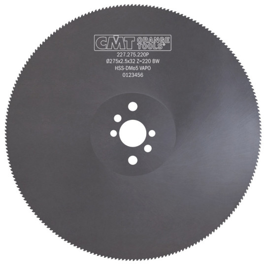 Piła tarcza HSS D275 F32 Z220 K2,5 BW T4 powłoka VAPO PH: 2/8/45 + 2/9/50 + 2/11/63 CMT 227.275.220P