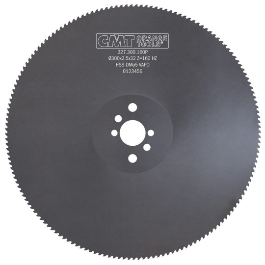 Piła tarcza HSS D300 F32 Z160 K2,5 HZ T6 Powłoka VAPO PH: 2/8/45 + 2/9/50 + 2/11/63 CMT 227.300.160P