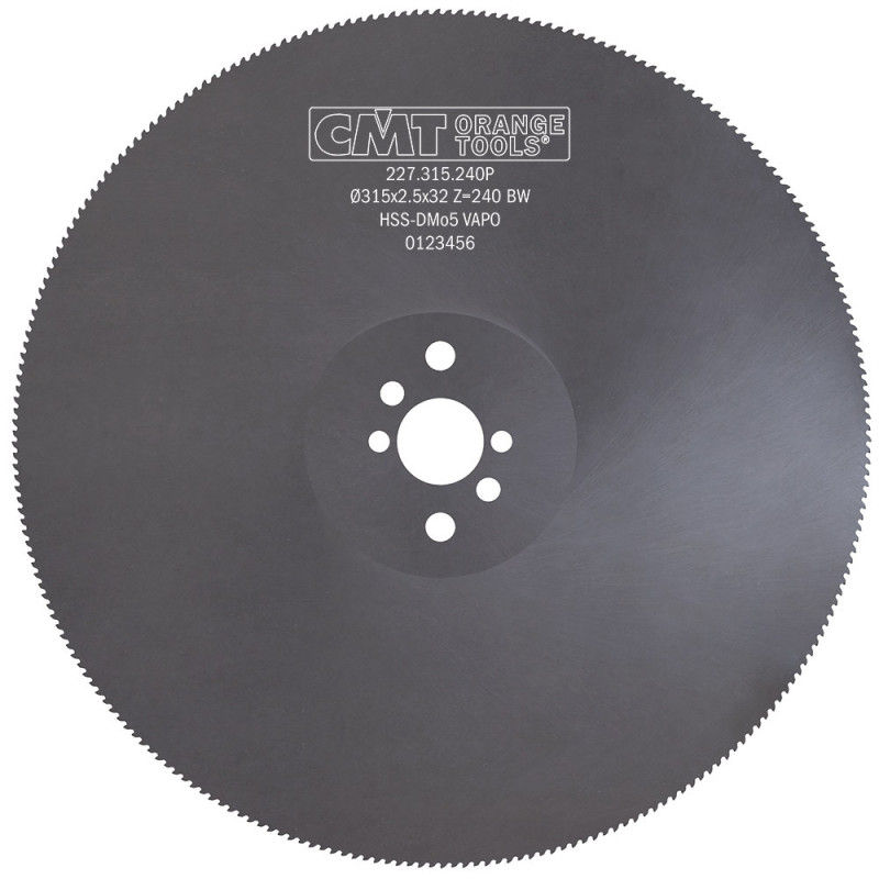 Piła tarcza HSS D315 F32 Z240 K2,5 BW T4 Powłoka VAPO PH: 2/8/45 + 2/9/50 + 2/11/63 CMT 227.315.240P