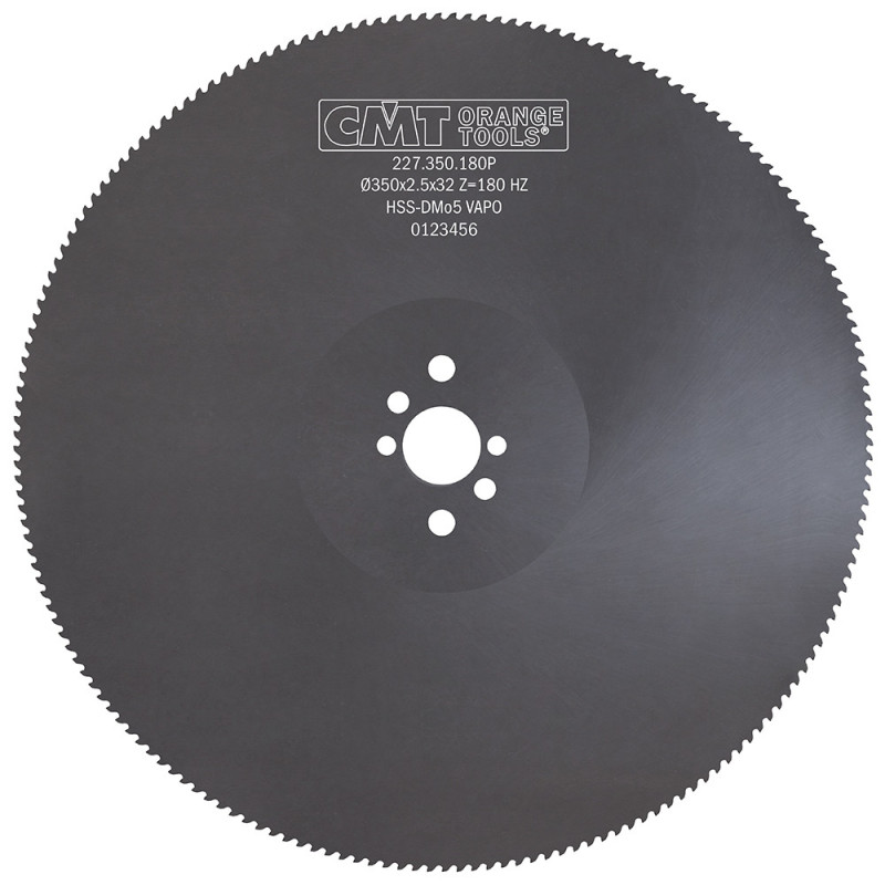 Piła tarcza HSS D350 F32 Z180 K2,5 HZ T6 Powłoka VAPO PH: 2/8/45 + 2/9/50 + 2/11/63 CMT 227.350.180P