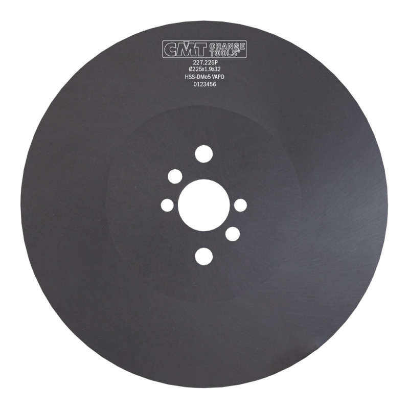 Piła tarcza HSS (nieostrzona) D225 F32 K1,9 Powłoka VAPO PH: 2/8/45 + 2/9/50 + 2/11/63 CMT 227.225P