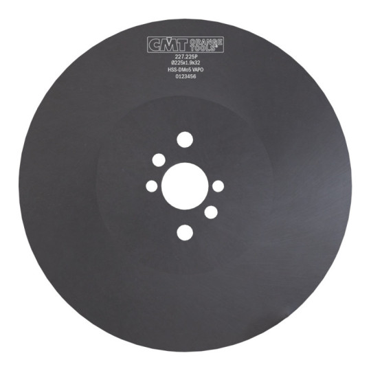 Piła tarcza HSS (nieostrzona) D225 F32 K1,9 Powłoka VAPO PH: 2/8/45 + 2/9/50 + 2/11/63 CMT 227.225P