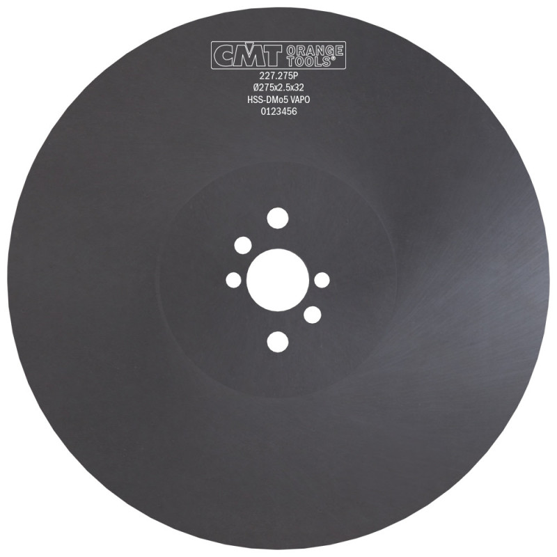 Piła tarcza HSS (nieostrzona) D275 F32 K2,5 Powłoka VAPO PH: 2/8/45 + 2/9/50 + 2/11/63 CMT 227.275P