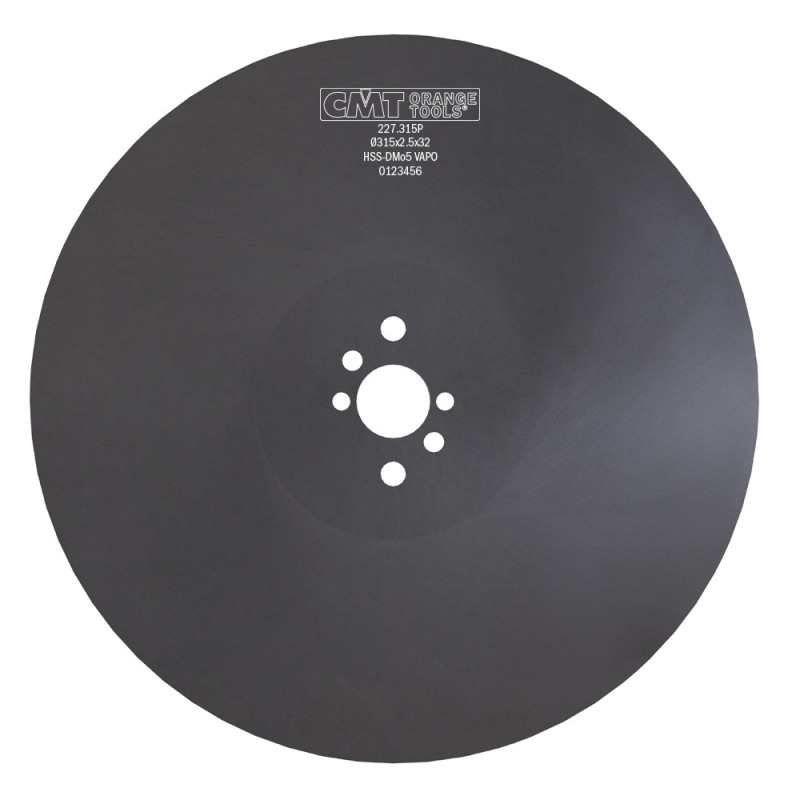 Piła tarcza HSS (nieostrzona) D315 F32 K2,5 Powłoka VAPO PH: 2/8/45 + 2/9/50 + 2/11/63 CMT 227.315P