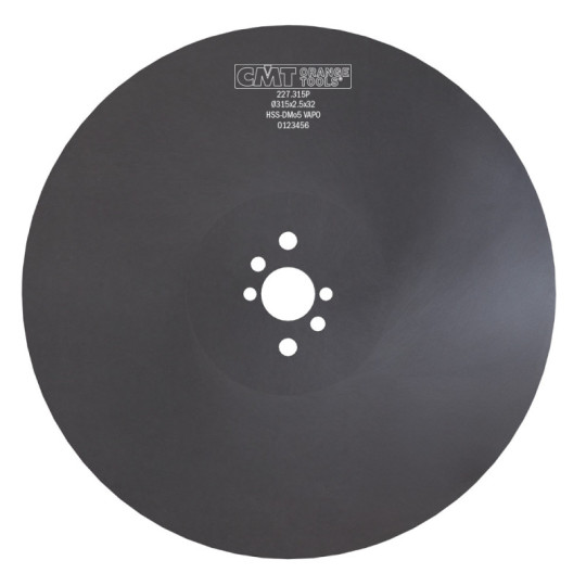 Piła tarcza HSS (nieostrzona) D315 F32 K2,5 Powłoka VAPO PH: 2/8/45 + 2/9/50 + 2/11/63 CMT 227.315P