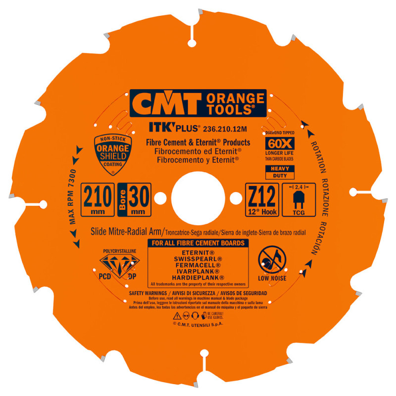 236.210.12M Piła tarcza DP D-210 Z-12 F-30 K/P-2,4/1,8 mm CMT