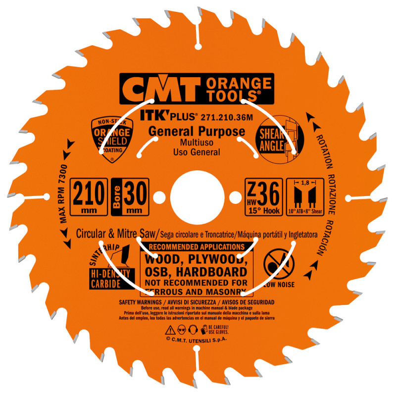 271.210.36M Ultra cienka piła tarcza ITK PLUS do cięcia poprzecznego CMT