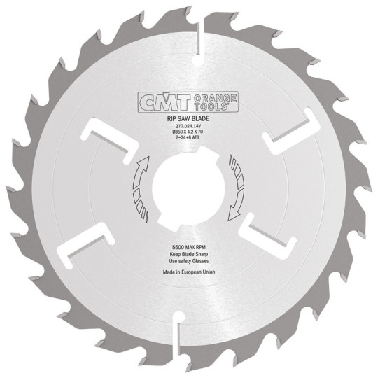 277.024.14V Piła tarcza do wielopił o grubym zębie CMT