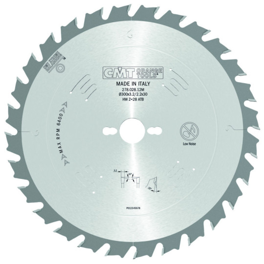 278.028.12M Piła tarcza do wielopił z ogranicznikiem posuwu CMT