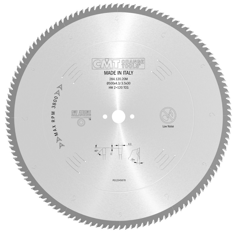 284.120.20M Piła tarcza HM D-500 F-30 Z-120 K/P-4,0/3,2 TCG 5&deg;POS CMT