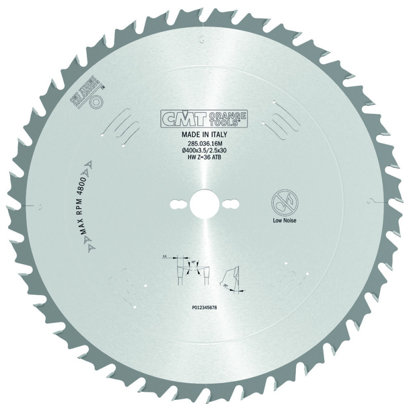 285.036.16M Piła tarcza do cięcia poprzecznego i wzdłużnego CMT