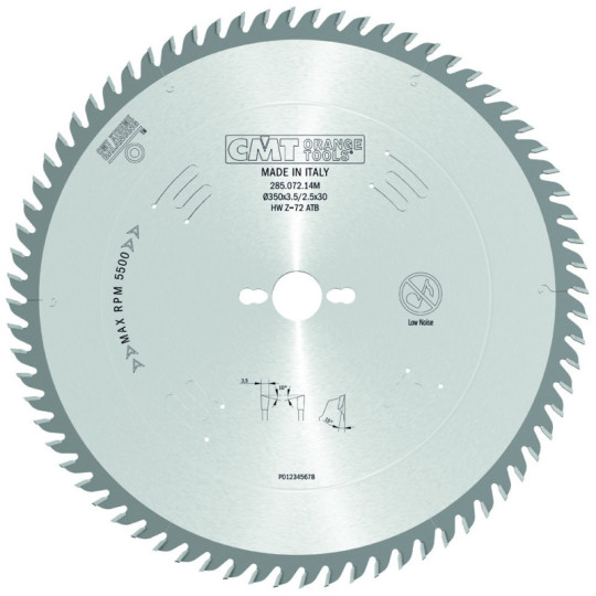 285.072.14M Piła tarcza do cięcia poprzecznego i wzdłużnego CMT