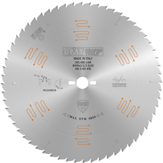 285.660.16M Piła HM D-400 F-30 Z-60K-3,5/2,5COMBI3 CHROME CMT