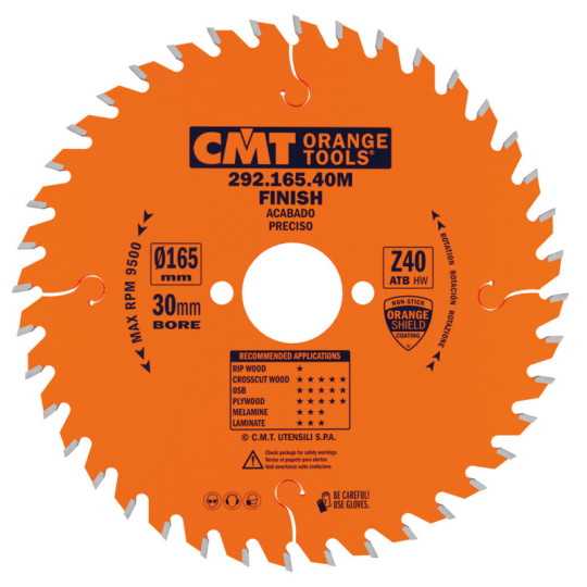 292.165.40M Piła tarcza do cięcia poprzecznego do elektronarzędzi CMT