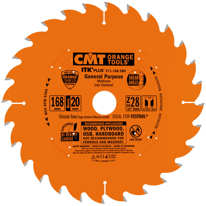 271.168.28H Ultra cienka piła tarcza ITK do cięcia poprzecznego CMT