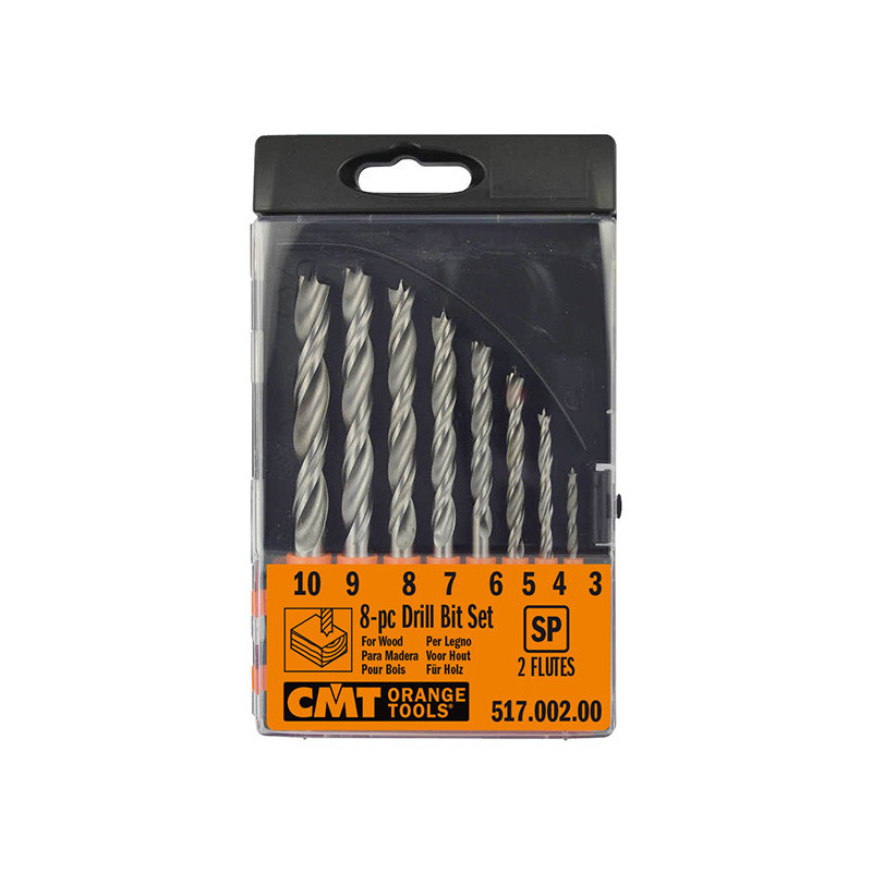 517.002.01 Zestaw wierteł do drewna 8 sztuk z HS CMT