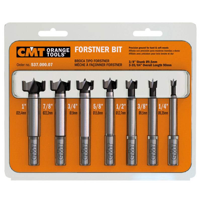 537.000.07 Zestaw 7 szt. wierteł puszkowych HSS CMT