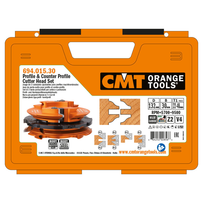 694.015.30 Zestaw głowic typu profil-kontrprofil CMT