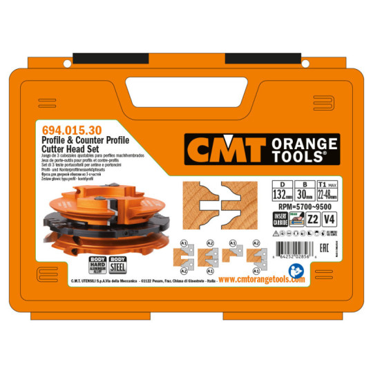 694.015.30 Zestaw głowic typu profil-kontrprofil CMT