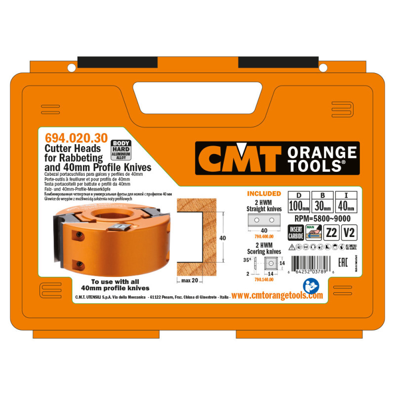 694.020.30 Głowica do wręg&oacute;w z możliwością założenia noży profilowych CMT