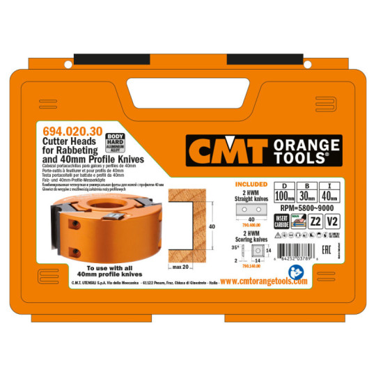 694.020.30 Głowica do wręg&oacute;w z możliwością założenia noży profilowych CMT