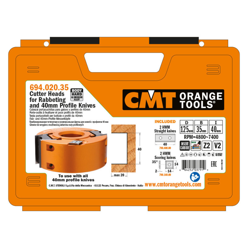 694.020.35 Głowica do wręg&oacute;w z możliwością założenia noży profilowych CMT