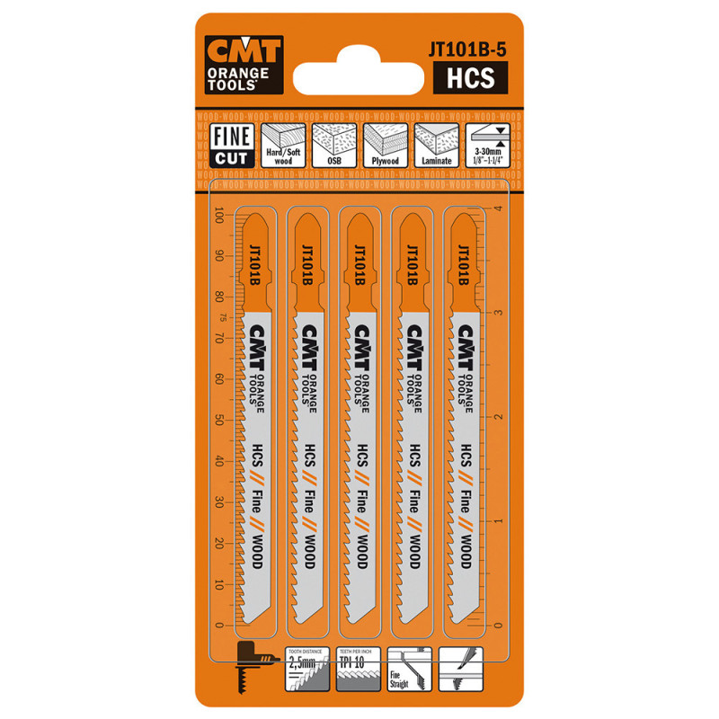 JT101B-5 Brzeszczot do drewna 5 szt. CMT