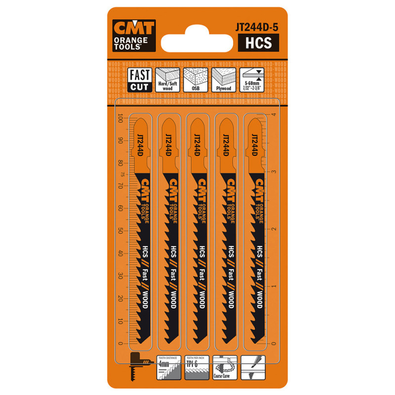JT244D-5 Brzeszczot do drewna 5 szt. CMT