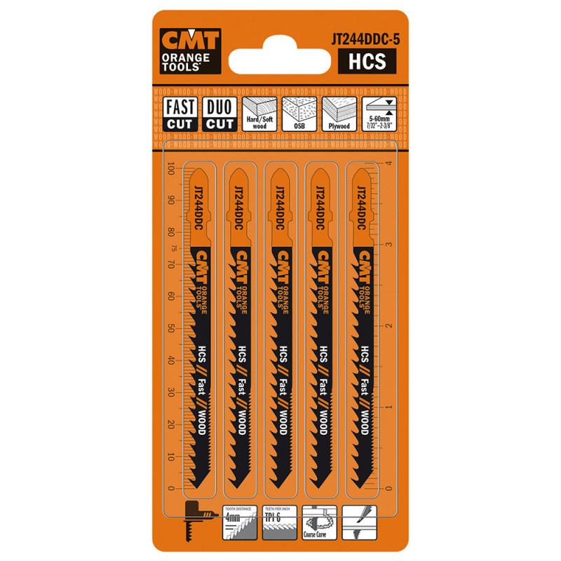 JT244DDC-5 Brzeszczot I-75 L-100 rozstaw zęb&oacute;w: 4 5 szt. CMT