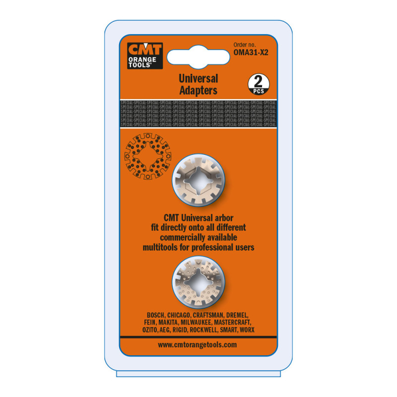 OMA31-X2 OMA31 zestaw 2 uniwersalnych adapter&oacute;w do brzeszczot&oacute;w oscylacyjnych CMT
