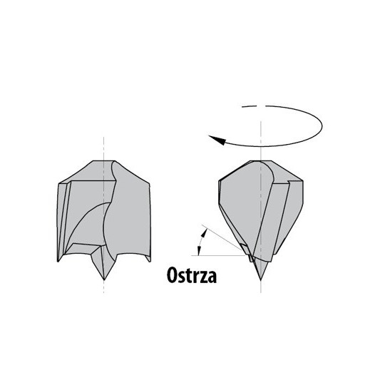 Wiertło nieprzelotowe długie z pogłębiaczem Wiertło nieprzelotowe długie z pogłębiaczem