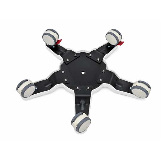 Biała podstawa z 5 k&oacute;łkami 50cm Pneumatico MED-C0005
