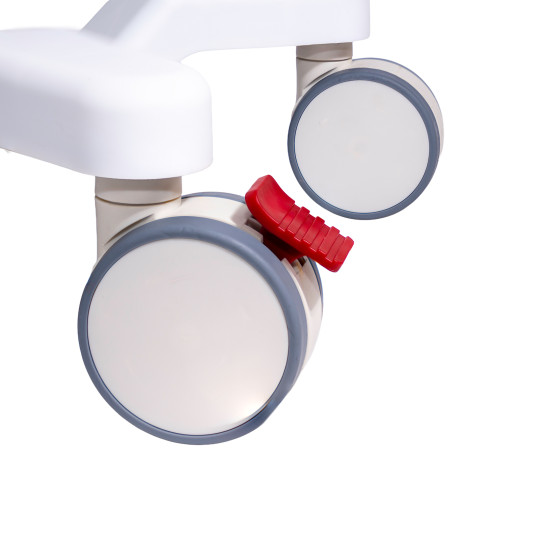 Biała podstawa z 5 k&oacute;łkami 50cm Pneumatico MED-C0005