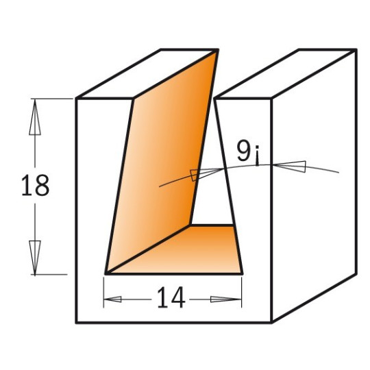 Frez do połączeń na „jaskółczy ogon” 9 stopni Frez do połączeń na „jaskółczy ogon” 9 stopni