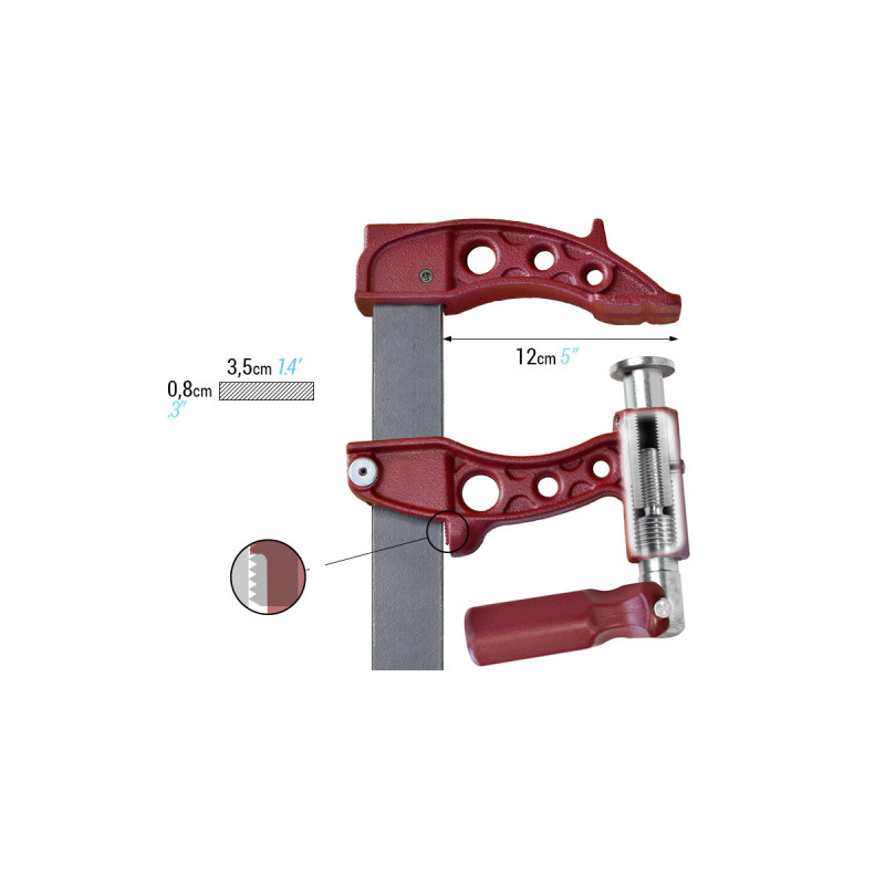 P60120 Ścisk stolarski / spawalniczy MAXIPRESS F PIHER 120 cm P60120 Ścisk stolarski / spawalniczy MAXIPRESS F PIHER 120 cm