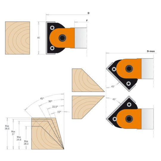 Głowica do skosów regulowana Głowica do skosów regulowana