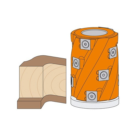 Głowica spiralna na płytki wymienne Głowica spiralna na płytki wymienne