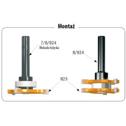 Trzpień z łożyskiem i blokadą