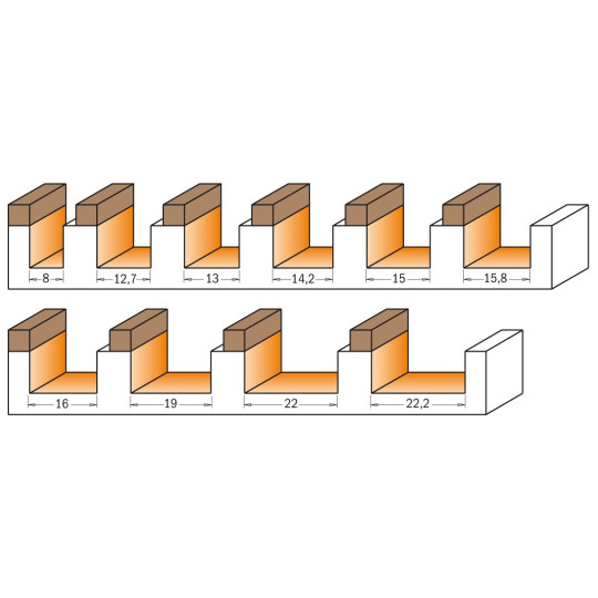 Frez prosty z górnym łożyskiem