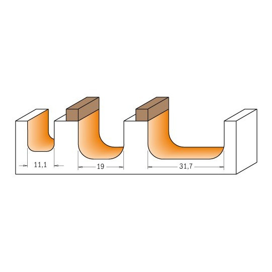 Frez do korytek i czasz z łożyskiem Frez do korytek i czasz z łożyskiem
