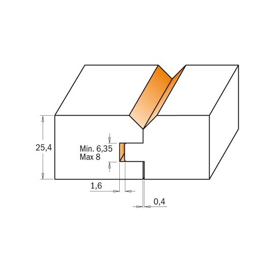 Zestaw frezów do łączenia na pióro i wpust typu V Zestaw frezów do łączenia na pióro i wpust typu V