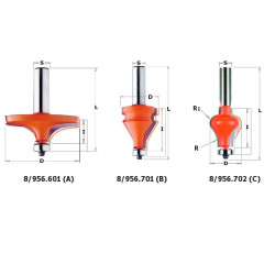 Frez do poręczy i krawędzi stołów