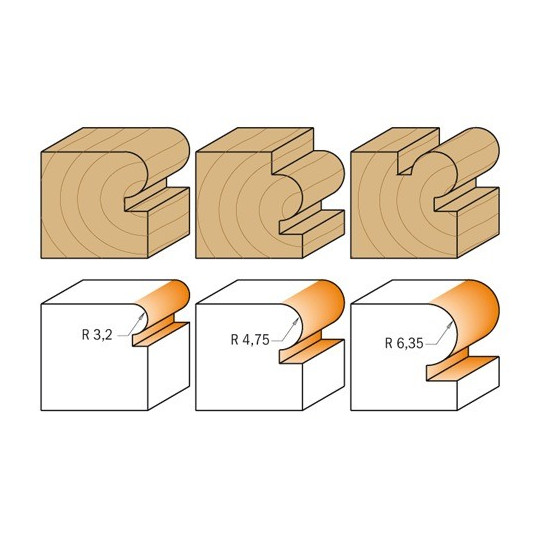 Frez zaokrąglający typu półwałek Frez zaokrąglający typu półwałek