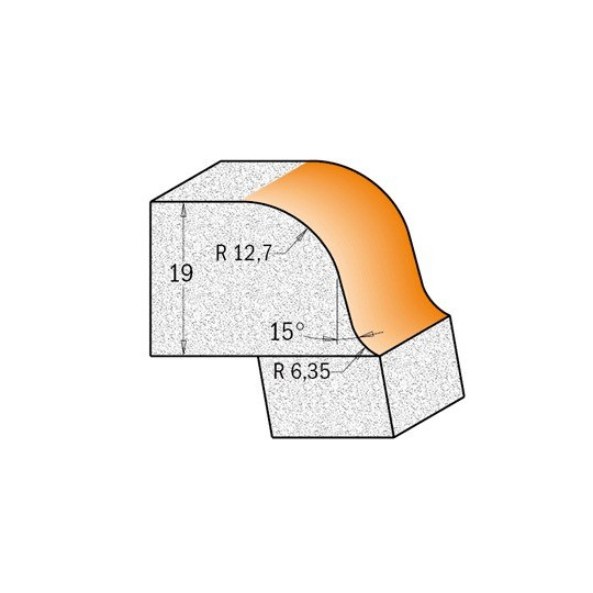 Frez zaokrąglająco- trymujący esownica do twardych materiałów Frez zaokrąglająco- trymujący esownica do twardych materiałów