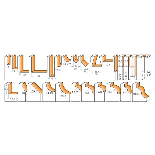 Zestaw 26 frezów Zestaw 26 frezów